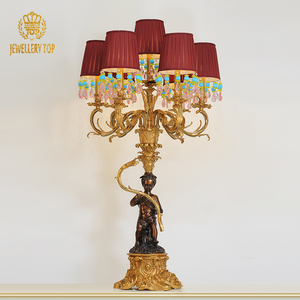 J&T 法式别墅全铜台灯欧式脱蜡客厅创意天使奢华大气酒店灯具