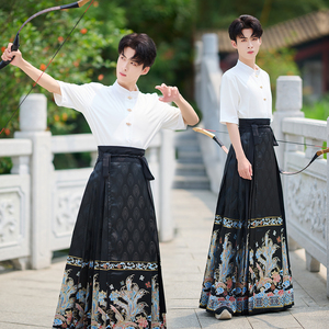 原创凤凰织金妆花马面裙中式短袖套装中国风汉服学生班服成人团服