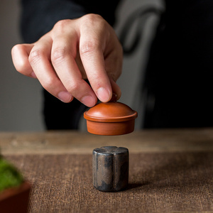 碌心  粗陶盖置放壶盖茶席雅间小物梅花造型高温烧制三色可选