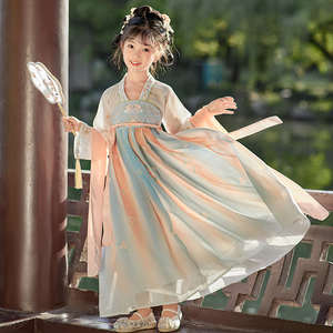 六一儿童汉服古典舞演出服中国风女童古筝表演服装飘逸古风舞蹈服