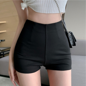 黑色高腰短裤女2022夏季新款修身显瘦弹力安全裤性感超短休闲热裤