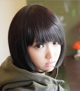 学生假发女生短发蓬松bobo头斜刘海沙宣短直发梨花修饰圆脸jiafa