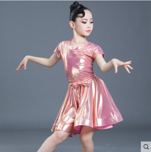 新款儿童拉丁舞服装小女孩少儿比赛演出表演服舞裙女童连衣裙表演