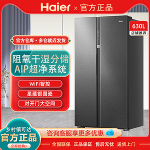 海尔电冰箱630L对开双门大容量—级能效家用变频风冷无霜智能官方