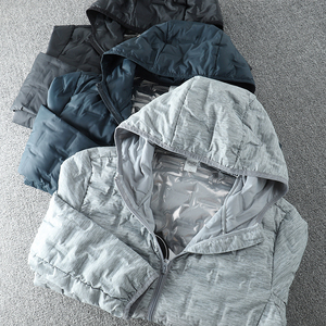 全身压胶防钻绒奥米热反射内衬冬季轻薄款连帽羽绒服男夹克外套
