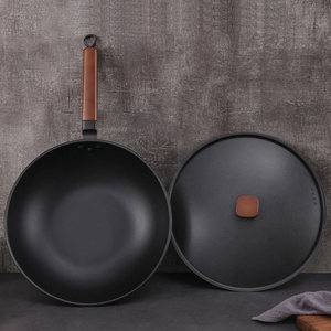 张小泉美弗尼不粘锅炒锅铁锅家用电磁炉专用燃气灶适用日式无涂层