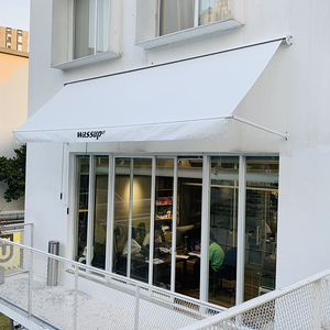 户外帐篷防雨伸缩折叠遮阳雨篷曲臂雨棚咖啡店门口户外摆臂遮阳棚