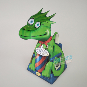 视觉错觉恐龙摆件模型艺术3d画一直盯着你看立体会扭头的恐龙三维