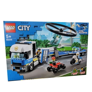 乐高城市60244警用直升机运输车拼插积木警车玩具模型5岁【自营】