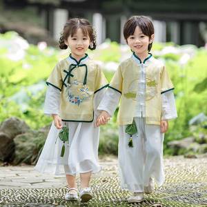 儿童汉服演出服男女童幼儿园服中国风唐装古装冬季加绒套装服装