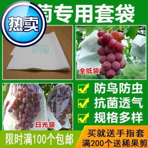 透明纸袋子幼果水果套袋机树上一次性果树专用水果袋防鸟包装袋a
