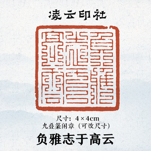 【负雅志于高云】九叠篆印章私藏半通印书法压角章大方章成品闲章