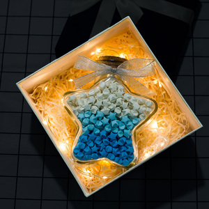 创意幸运星星瓶玻璃漂流空瓶子许愿透明520成品五角星diy折纸条叠