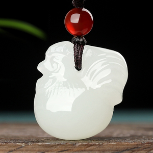 涵怡新款和田玉生肖鸡吊坠男士小鸡仔挂坠立体萌宠玉坠女玉石挂件