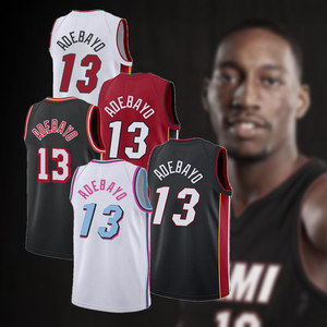 18新赛季热火13号巴姆-阿德巴约球衣adebayo热压球迷城市版篮球服