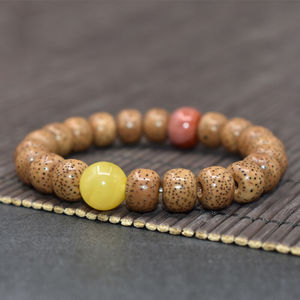 星月菩提配饰菩提佛珠手串毕业级星月菩提手串单圈海南大颗陈籽老