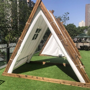 网红三角帐篷烧烤三角印第安天台野餐小房子防晒实木名宿露营加厚