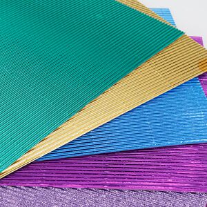 瓦能纸a4金属瓦楞纸 波浪纸 手工折叠材料 幼儿童彩色diy手工纸