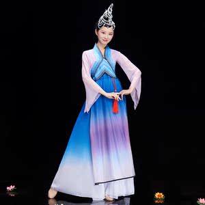 古典舞演出服女新款飘逸中国风共婵娟舞蹈服装仙女古装舞台表演服
