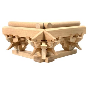 中国式古建筑斗拱榫卯积木实木模型结构拼装玩具国潮文创摆件教具