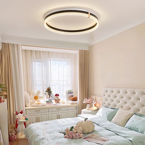 简约led卧室灯北欧现代创意极简超薄吸顶灯轻奢风护眼房间次卧灯