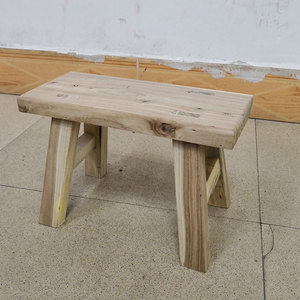 老式实木小板凳卯榫工艺纯手工制作换鞋凳小矮凳无油漆环保小凳子