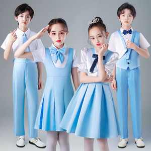 六一儿童小学生学院风合唱服装女童朗诵比赛演出服男童主持人礼服