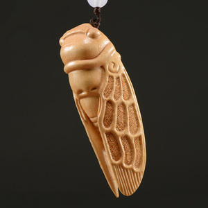 000人付款天猫红木创意小叶紫檀一鸣惊人木雕知了蝉摆件手把玩件工艺