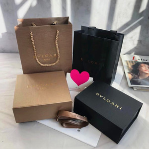 专柜原版宝格丽香水纸袋礼品袋购物袋香水盒手提袋礼品盒包装袋子