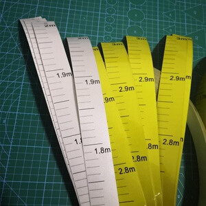 液位标尺地面刻度贴纸米尺自粘贴罐体刻度标识水位尺标签贴不干胶