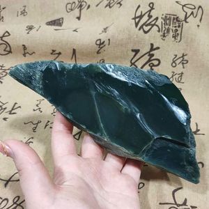 758克和田玉塔青玉山料原石一细 塔青青羊脂天然牌子料雕刻料作料