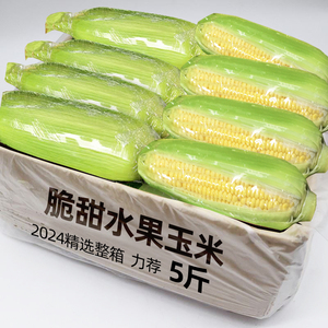 水果玉米新鲜爆浆脆甜玉米8斤生吃嫩苞谷即食香甜糯玉米棒子蔬菜