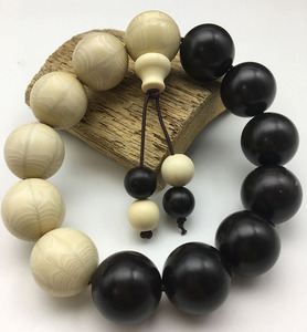 六道木道教流珠49颗混元念珠阴阳太极八卦手串q手链阴阳鱼男女饰