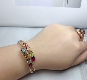 天然彩宝手镯