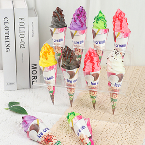 仿真冰淇淋模型假脆皮甜筒冰激淋商场冷饮店食品雪糕装饰道具玩具
