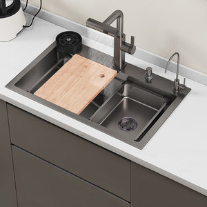 沃卫加厚4mm纳米洗菜盆水槽大单槽sus304不锈钢厨房水池洗碗家用