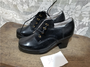 80年代 皮鞋 女款 黑色