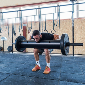 跨境举重炮筒圆筒健身杠铃杆大力士竞技训练强承重圆筒杠铃杆