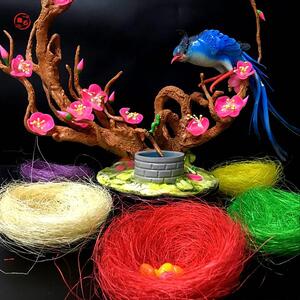 摆盘装饰麻丝金丝仿真鸟巢鸟窝 创意冷菜 意境菜盘饰工具凉菜盘