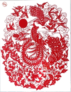 纯手工剪纸客厅装饰画孔雀开屏传统中国风百鸟朝凤剪纸画刻纸成品