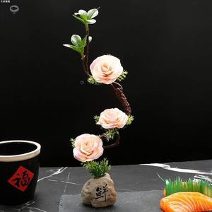 酒店餐饮刺身摆盘装饰花草盘饰点缀创意寿司装饰品餐厅意境摆盘花