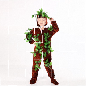 植物植树节树叶衣服影楼晚会节目服装树叶子可爱小草小花话剧卡通