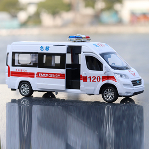 嘉业1:32福特全顺面包车120救护车仿真合金儿童玩具车模型收藏