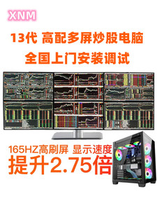 全新I5/I7/i9专用四屏六屏一机四屏外汇期货炒股一机多屏炒股电脑32G大内存主机全套13代1340013900高配