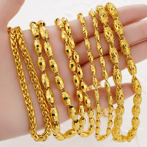 006人付款淘宝周大福星24k越南沙金999黄金项链男士首饰大金链子纯
