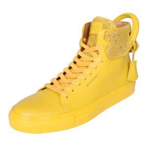 现货正品buscemi布塞米男士金黄色牛皮锁头高帮休闲鞋1010 swrylw