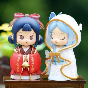 正版青壹坊霓裳羽衣盲盒娃娃美丽可爱公仔摆件车载手办白雪女生礼