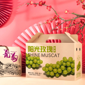 晴王阳光玫瑰葡萄包装盒箱子夏黑礼品盒高档户太八号巨峰礼盒空盒
