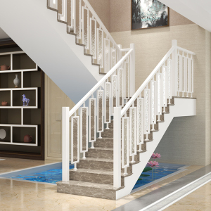 楼梯扶手简约现代实木玻璃室内家用防护栏杆别墅围栏走廊复式阁楼