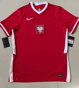 2021欧洲杯国家队波兰主场客场球衣9号莱万多夫斯基短袖足球服